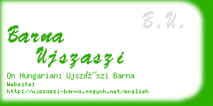 barna ujszaszi business card